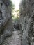 The Regalon gorges between the two rock walls in the Luberon in Provence