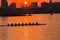 Regatta Rowing Sunrise Colors