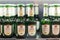Regensburg, Germany - 2021 02 05: Refrigerated section with bottles of german brewery Neumarkter LammsbrÃ¤u craft beer behind