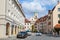 Regensburg street view with Kirche St. Mang