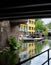Regent`s Canal, between Regent`s Park and Camden, London UK, photographed on a summer`s day in August 2019 from the towpath.
