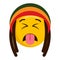 Reggae emoji with its tongue out