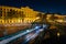 RegierungsgebÃ¤ude and bridges over the Wienfluss at night, in V