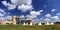 Regina, Saskatchewan, Big Sky over Circle of Tipis at First Nations University, Canada