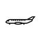 regional jet airplane aircraft line icon vector illustration