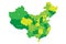 Regional map of administrative provinces of China.