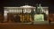 Regional parliament building lit decorative illumination