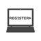 Register banner, Register sign, simple vector icon