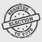 Register Election to Vote rubber stamp isolated.