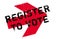 Register To Vote rubber stamp