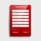 Register web screen with red button template