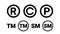 Registered Trademark Copyright Patent and Service Mark Icon Set