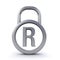 Registered trademark padlock