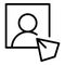 Registration icon outline vector. Register user