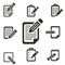 Registration icon set.