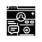 registration social page glyph icon vector illustration