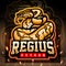 Regius python or Ball python mascot. esport logo design