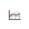 Regression analysis icon on white