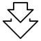 Regression arrows icon, outline style