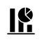 Regression part of data mining black glyph icon