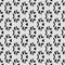 Regular black and white curtain pattern aligned in square. Halftone rich pattern illustration. Abstract fractal background