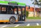 Regular bus from UESTRA drives on route to the next stop