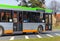 Regular bus from UESTRA drives on route to the next stop
