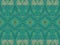 Regular ornate diamond pattern turquoise green and gray