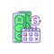 Regular payments RGB color icon