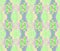 Regular round pattern light green purple violet and yellow ornate and dreamy