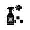 Regularly disinfected cab black glyph icon