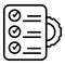 Regulated products control icon, outline style