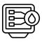 Regulated products pc monitor icon, outline style