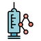 Regulated products syringe icon vector flat