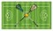 Regulation Lacrosse Field and Sticks