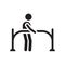 Rehabilitation icon vector sign and symbol isolated on white background, Rehabilitation logo concept