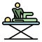 Rehabilitation massage icon color outline vector