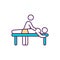 Rehabilitation massage therapy RGB color icon