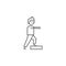 Rehabilitation, physiotherapy, man icon. Element of physiotherapy icon. Thin line icon for website design and development, app