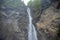 The Reichenbach Falls are a beautiful waterfall in Meiringen, background