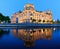 Reichstag building in Berlin, Germany, at night