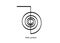 Reiki symbol infographic logo icon, a sacred sign. Spiritual energy. Alternative medicine. Esoteric mystical spiral, black tattoo