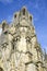 Reims Cathedral statues details on the gate and tower