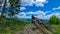 Rein - Idyllic hiking trail through lush green forest in Grazer Bergland, Prealps East of the Mur, Styria, Austria