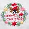 reindeer animal deer merry christmas happy new year santa claus embroidery handmade leisure hobby sewing illustration design art