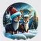Reindeer clipart art cartoon , christmas deer clipart. christmas clipart. christmas idea. christmas design , xmas
