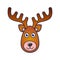 Reindeer face christmas icon