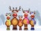 Reindeer family cartoon