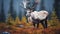 Reindeer Hd Wallpaper: Canon Eos 5d Mark Iv Style With Moody Color Schemes