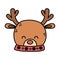 Reindeer head horns decoration merry christmas